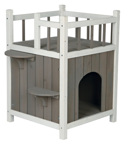 Trixie Kattenhuis Cat's Home Met Balkon Grijs / Wit | Petzi online dierenwinkel