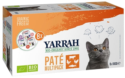 Yarrah Organic Multipack Pate Zalm / Rund / Kalkoen / Kip Graanvrij | Petzi online dierenwinkel