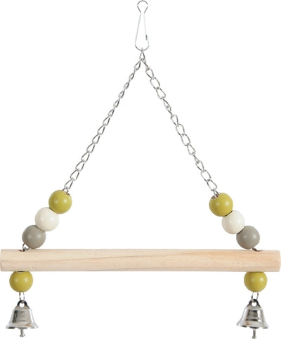 Zolux Schommel Hout Met Kralen / 2 Bellen / Ketting Assorti | Petzi online dierenwinkel