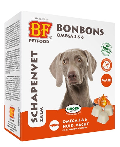 Bf Petfood Schapenvet Maxi Bonbons Zalm | Petzi online dierenwinkel