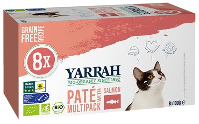 Yarrah Cat Organic Multipack Pate Salmon Graanvrij | Petzi online dierenwinkel