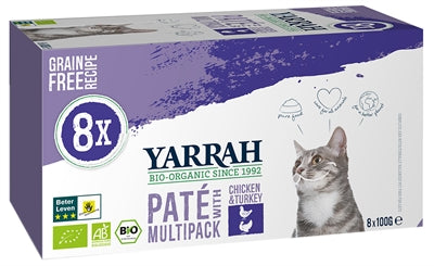 Yarrah Cat Multipack Pate Chicken / Turkey Grainfree | Petzi online dierenwinkel