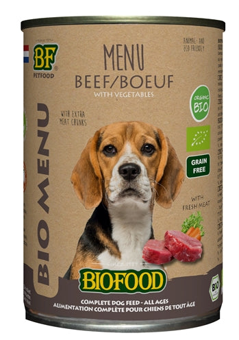 Bf Petfood Organic Hond Rund Menu Blik | Petzi online dierenwinkel