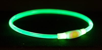 Trixie Lichtgevende Halsband Usb Flash Light Oplaadbaar Tpu Groen | Petzi online dierenwinkel