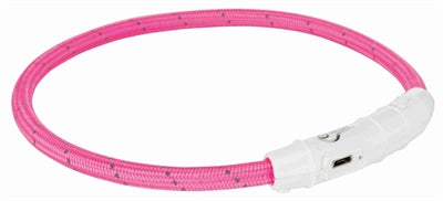 Trixie Lichtgevende Halsband Hond Flash Usb Tpu / Nylon Roze | Petzi online dierenwinkel