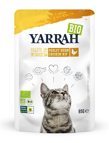 Yarrah Cat Biologische Filets Met Kip In Saus | Petzi online dierenwinkel