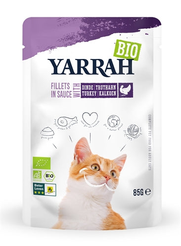 Yarrah Cat Biologische Filets Met Kalkoen In Saus | Petzi online dierenwinkel