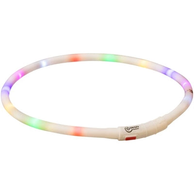 Trixie Lichtgevende Halsband Hond Usb Siliconen Oplaadbaar Meerkleurig | Petzi online dierenwinkel