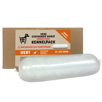 Freds Gestoomd Vers Vlees Worst Kennelpack Hert Graan En Glutenvrij | Petzi online dierenwinkel