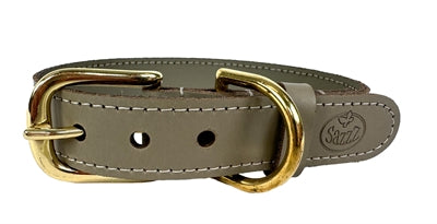 Sazzz Halsband Hond Braveheart Classic Leer Taupe | Petzi online dierenwinkel