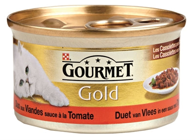 Gourmet Gold Cassolettes Duet Van Vlees In Saus Met Tomaten | Petzi online dierenwinkel