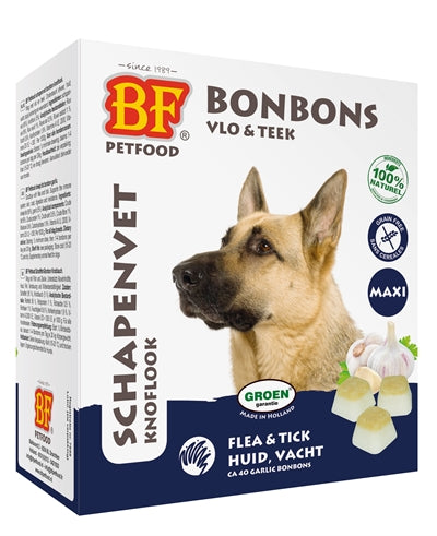 Bf Petfood Schapenvet Maxi Bonbons Knoflook | Petzi online dierenwinkel